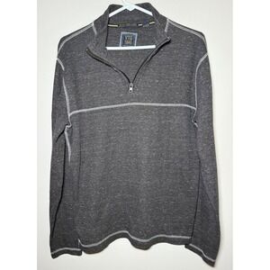 Vintage 1946 Men's Medium Dark Heather Quarter Zip Long Sleeve Pullover Shirt